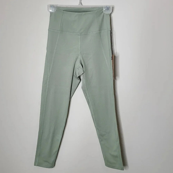 NWT Girlfriend Collective Compressive High-Rise 7/8 Leggings S Green - Picture 1 of 5